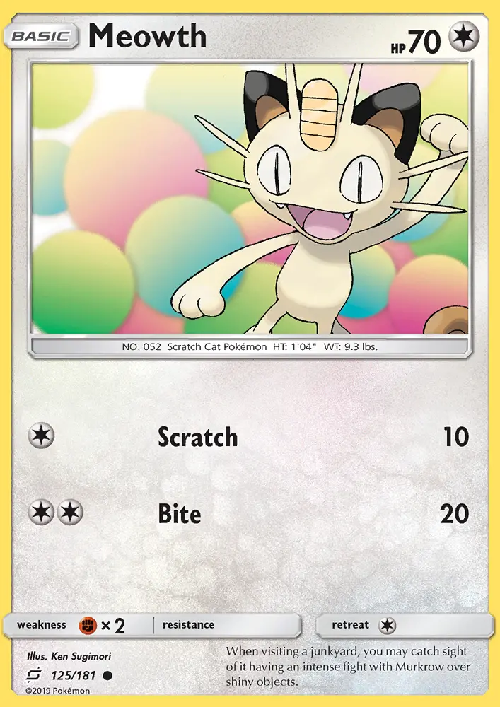 Meowth, Team Up 125