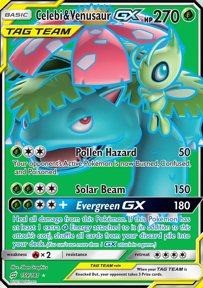 Celebi & Venusaur GX, Team Up 159
