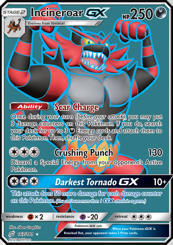 Incineroar GX, Team Up 167