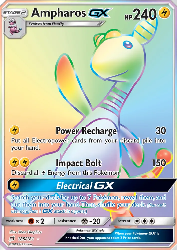 Ampharos GX, Team Up 185