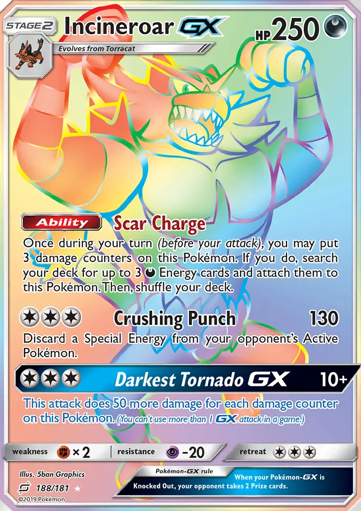 Incineroar GX, Team Up 188