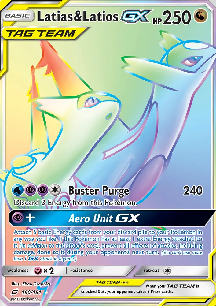 Latias & Latios GX, Team Up 190