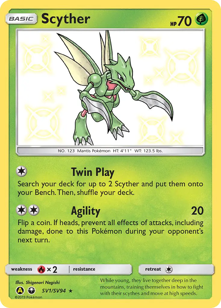 Scyther, Hidden Fates Shiny Vault SV1