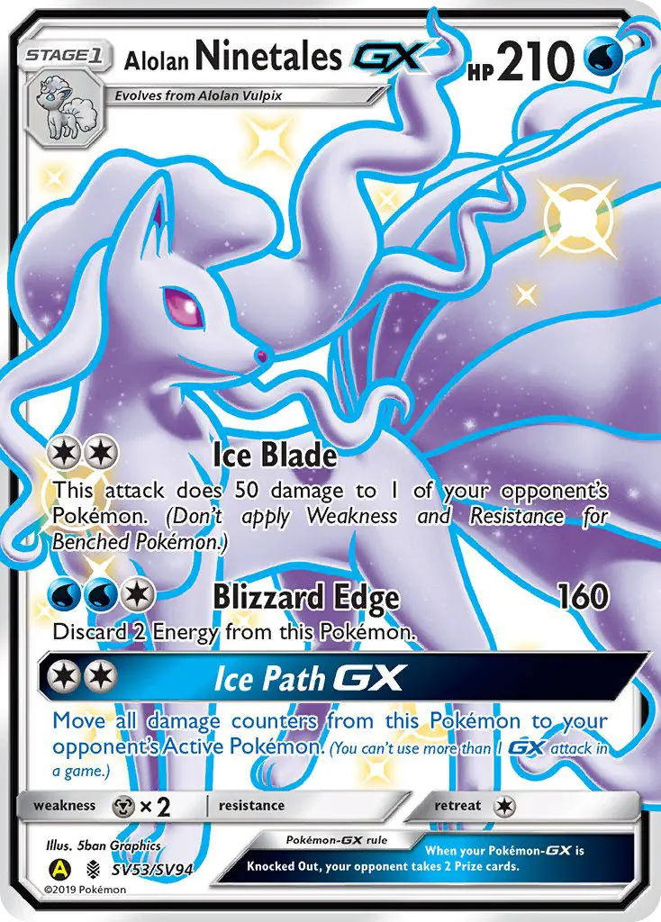Alolan Ninetales-GX, Hidden Fates Shiny Vault SV53