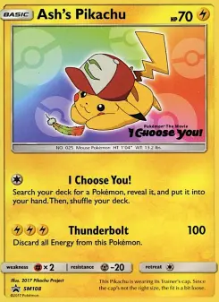 Pikachu de Sacha, Promo SM SM108