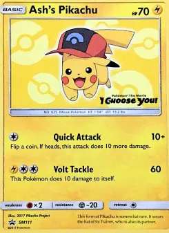Pikachu de Sacha, Promo SM SM111