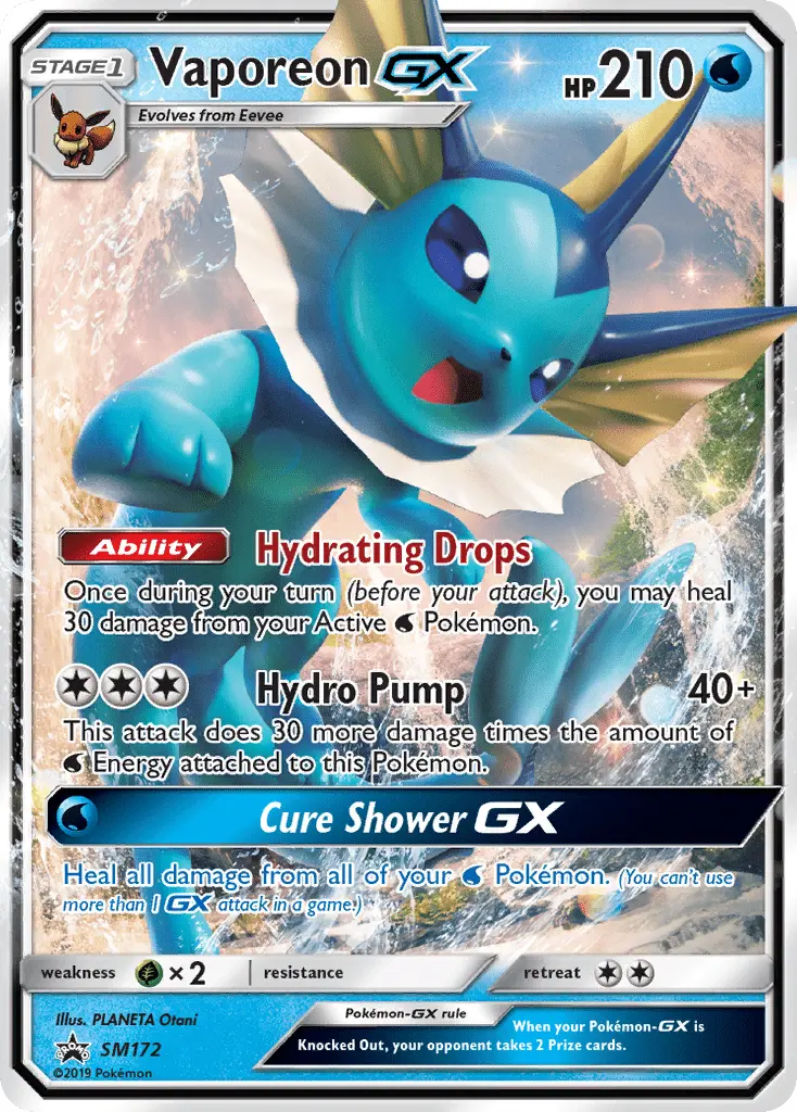 Vaporeon GX, SM Black Star Promos SM172