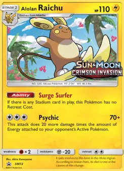 Raichu d’Alola, Promo SM SM72