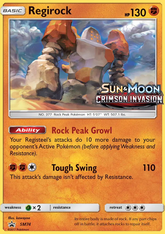 Regirock, SM Black Star Promos SM74