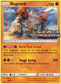 Regirock, Promo SM SM74