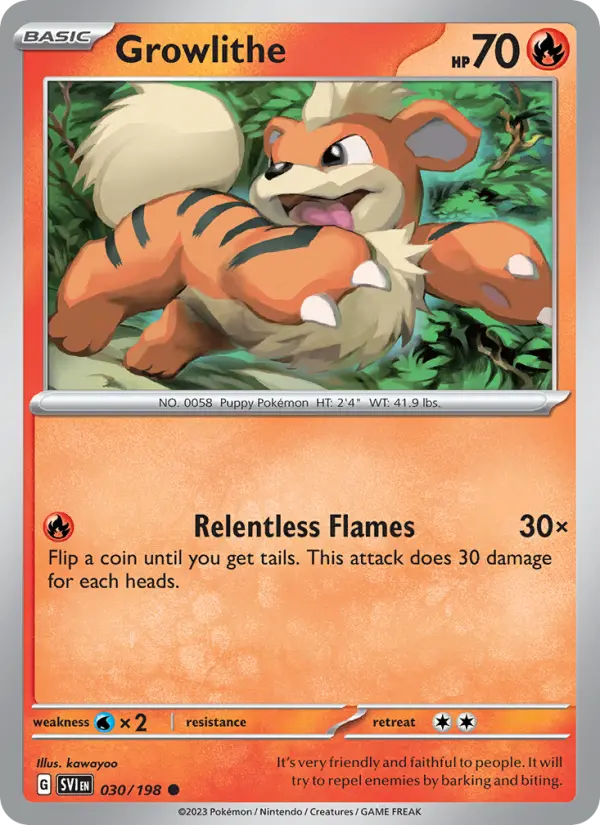 Growlithe, Scarlet & Violet 030