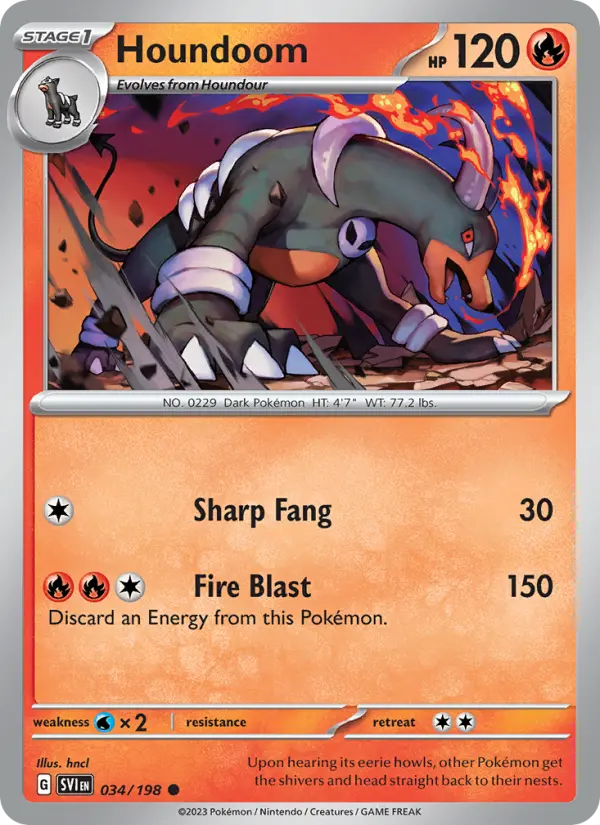 Houndoom, Scarlet & Violet 034