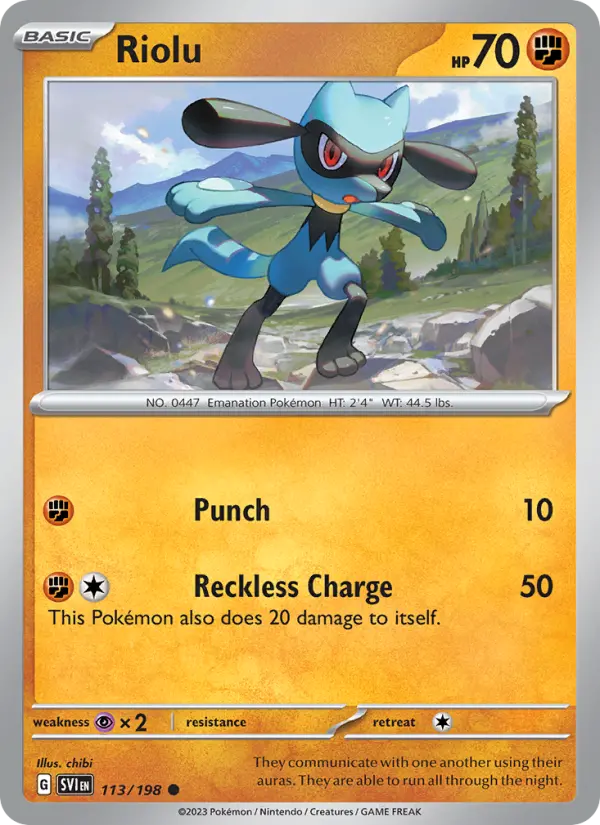 Riolu, Scarlet & Violet 113