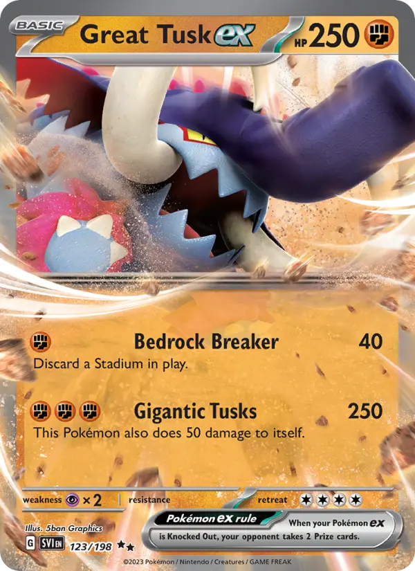 Great Tusk ex, Scarlet & Violet 123