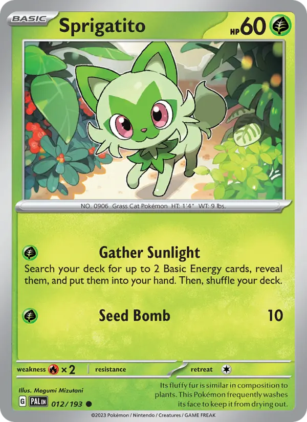 Sprigatito, Paldea Evolved 012