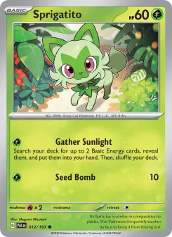 Sprigatito, Paldea Evolved 012