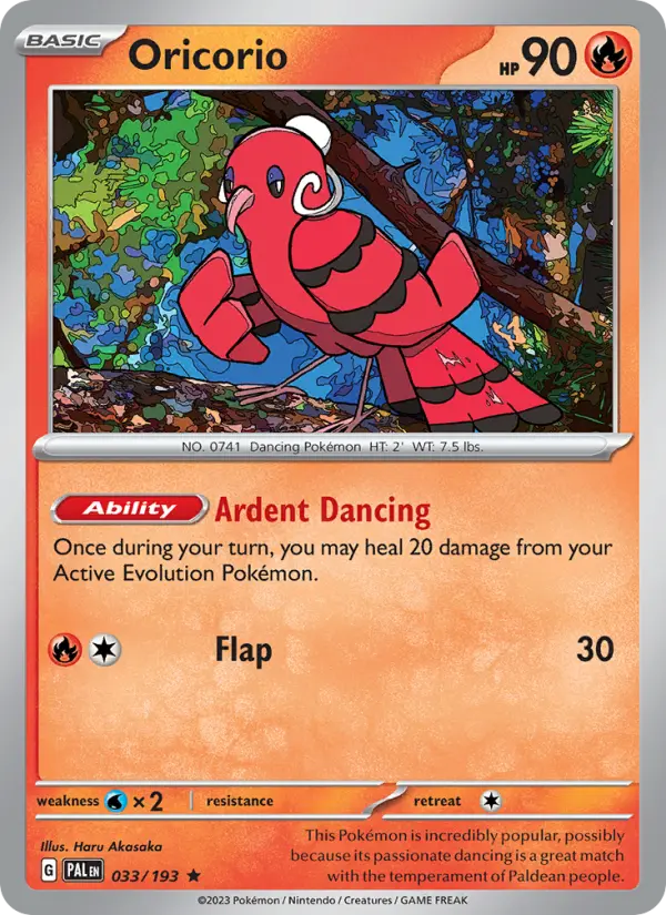 Oricorio, Paldea Evolved 033