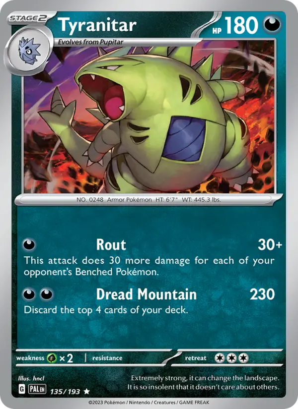 Tyranitar, Paldea Evolved 135