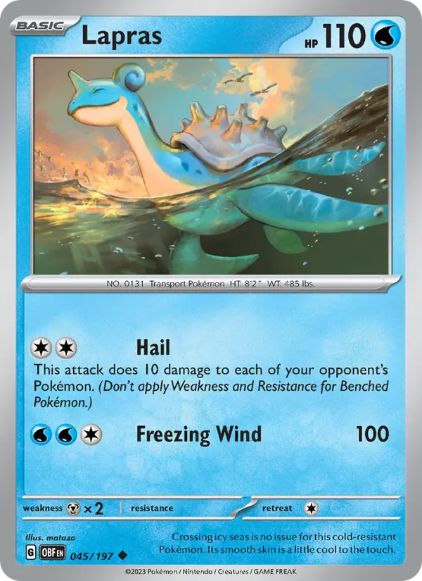 Lapras, Obsidian Flames 045