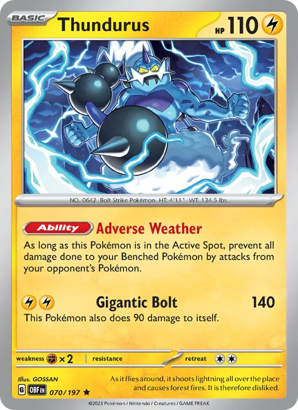 Thundurus, Obsidian Flames 070