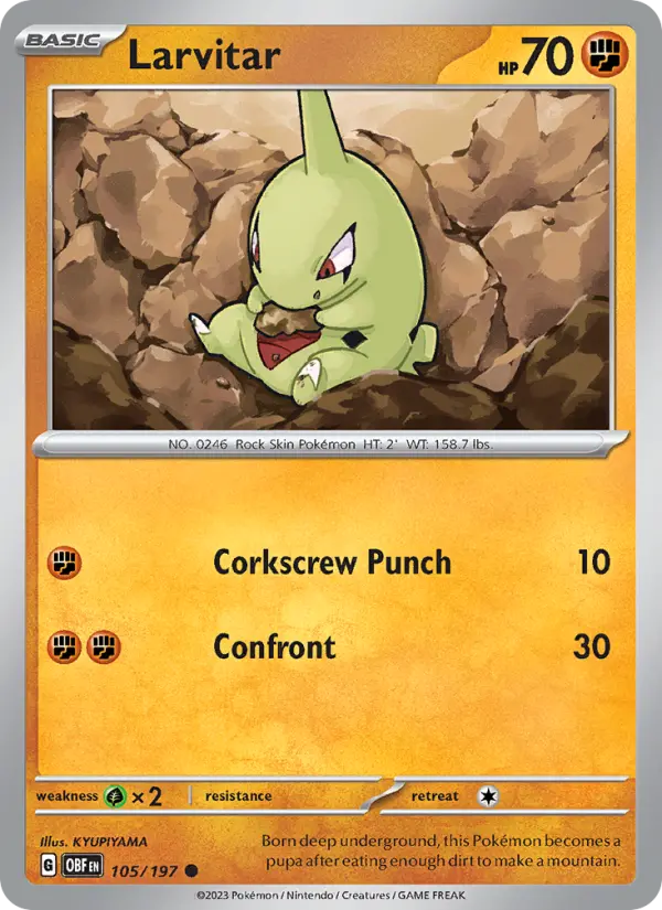Larvitar, Obsidian Flames 105