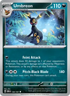 Umbreon, Obsidian Flames 130