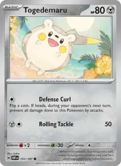 Togedemaru, Obsidian Flames 151