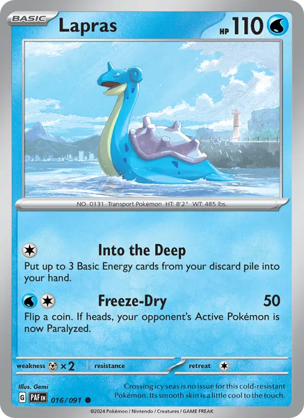 Lapras, Paldean Fates 016