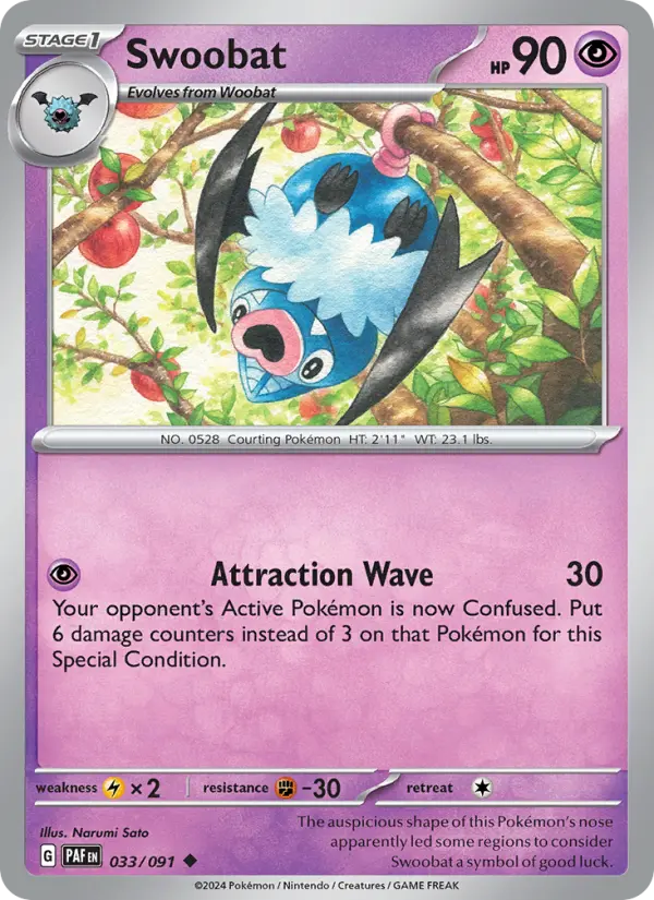 Swoobat, Paldean Fates 033
