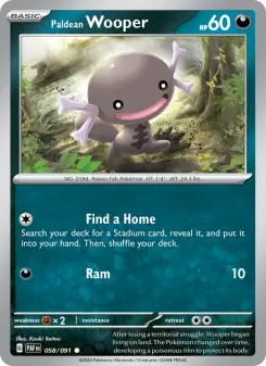 Paldean Wooper, Paldean Fates 058