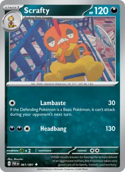 Scrafty, Paldean Fates 061