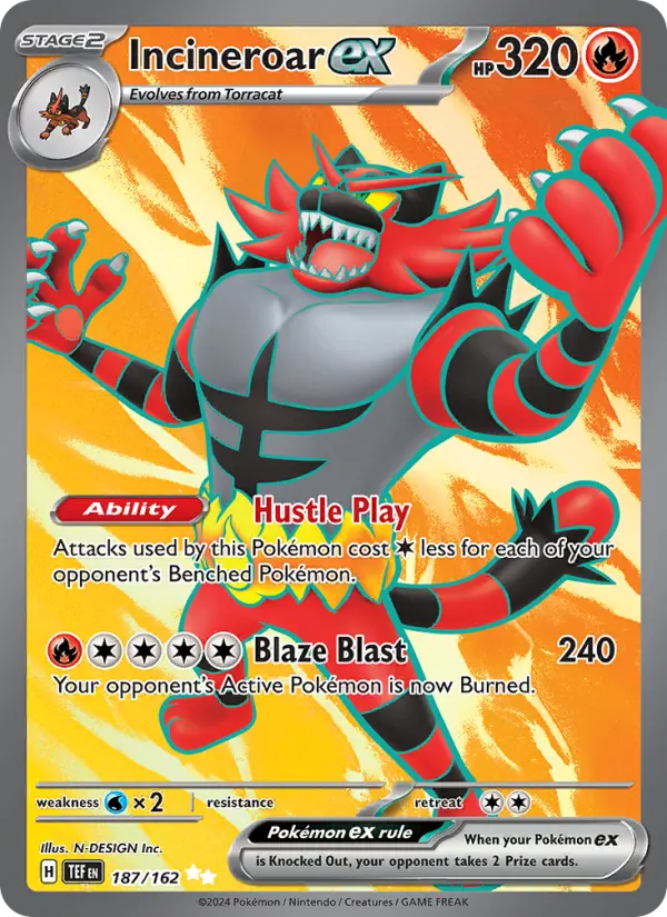 Incineroar ex, Temporal Forces 187