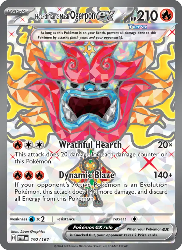 Hearthflame Mask Ogerpon ex, Twilight Masquerade 192