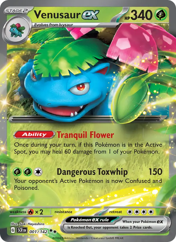 Venusaur ex, Stellar Crown 001