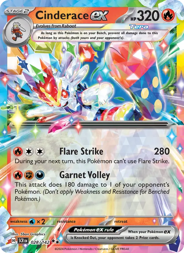 Cinderace ex, Stellar Crown 028