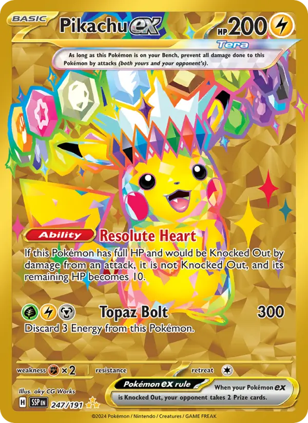 Pikachu ex, Surging Sparks 247