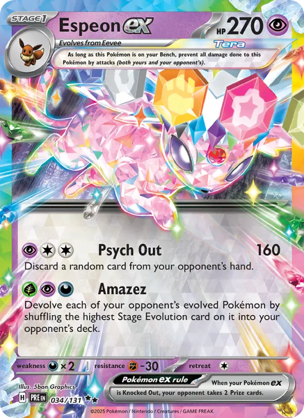Espeon ex, Prismatic Evolutions 034