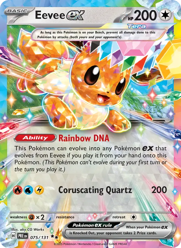 Eevee ex, Prismatic Evolutions 075