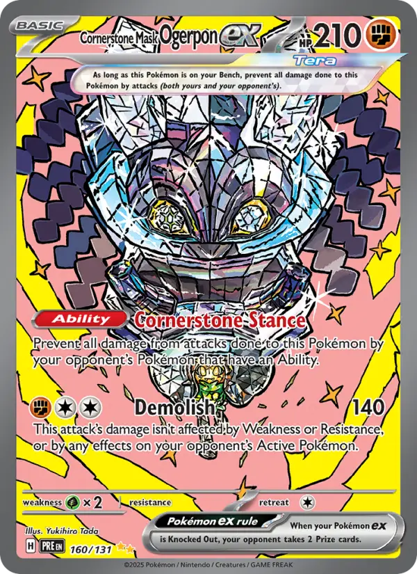 Cornerstone Mask Ogerpon ex, Prismatic Evolutions 160
