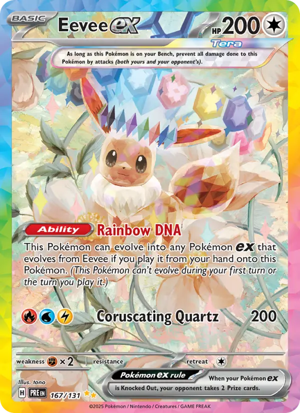 Eevee ex, Prismatic Evolutions 167