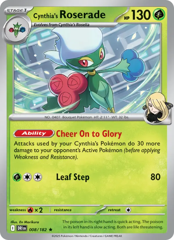 Cynthia's Roserade, Destined Rivals 008