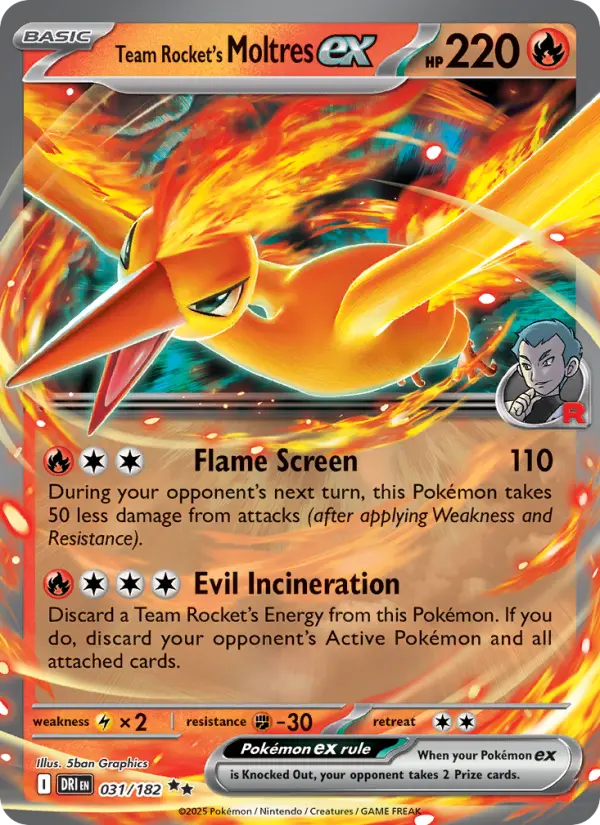 Team Rocket's Moltres ex, Destined Rivals 031