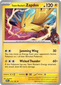 Team Rocket's Zapdos, Destined Rivals 070