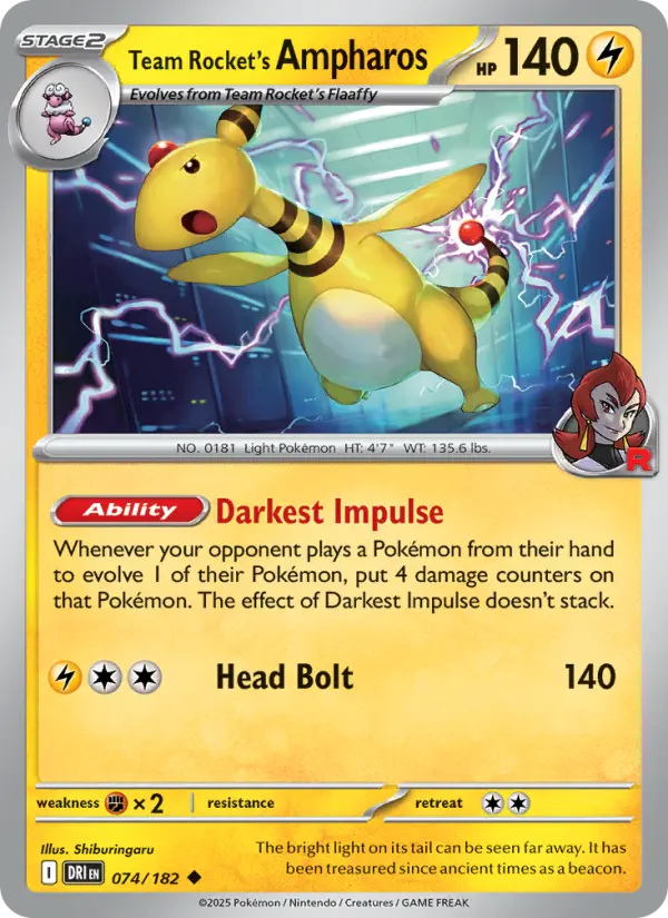 Team Rocket's Ampharos, Destined Rivals 074