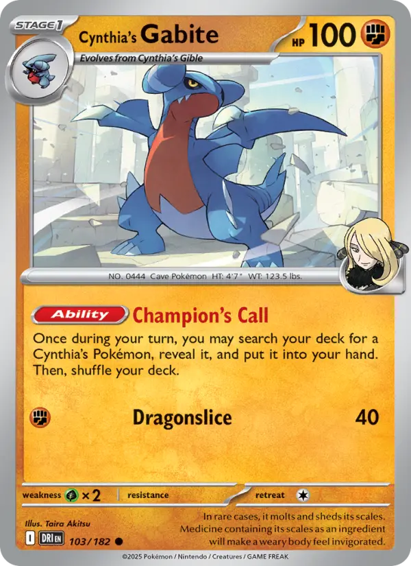 Cynthia's Gabite, Destined Rivals 103