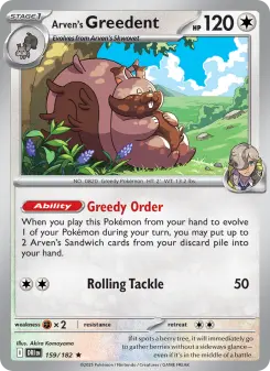 Arven's Greedent, Destined Rivals 159