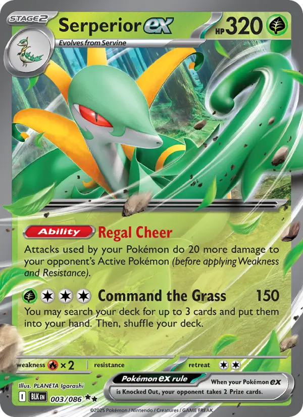 Serperior ex, Black Bolt 003
