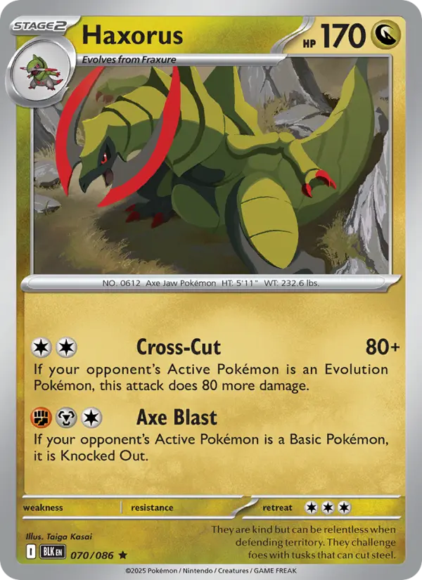 Haxorus, Black Bolt 070