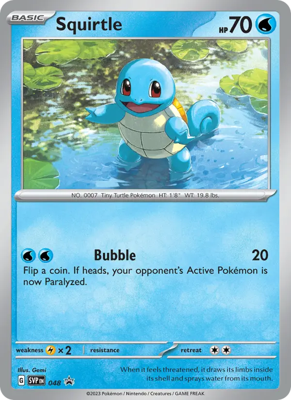 Squirtle, SVP Black Star Promos 048