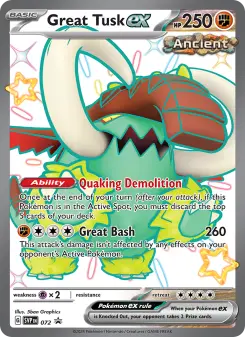 Great Tusk ex, SVP Black Star Promos 072